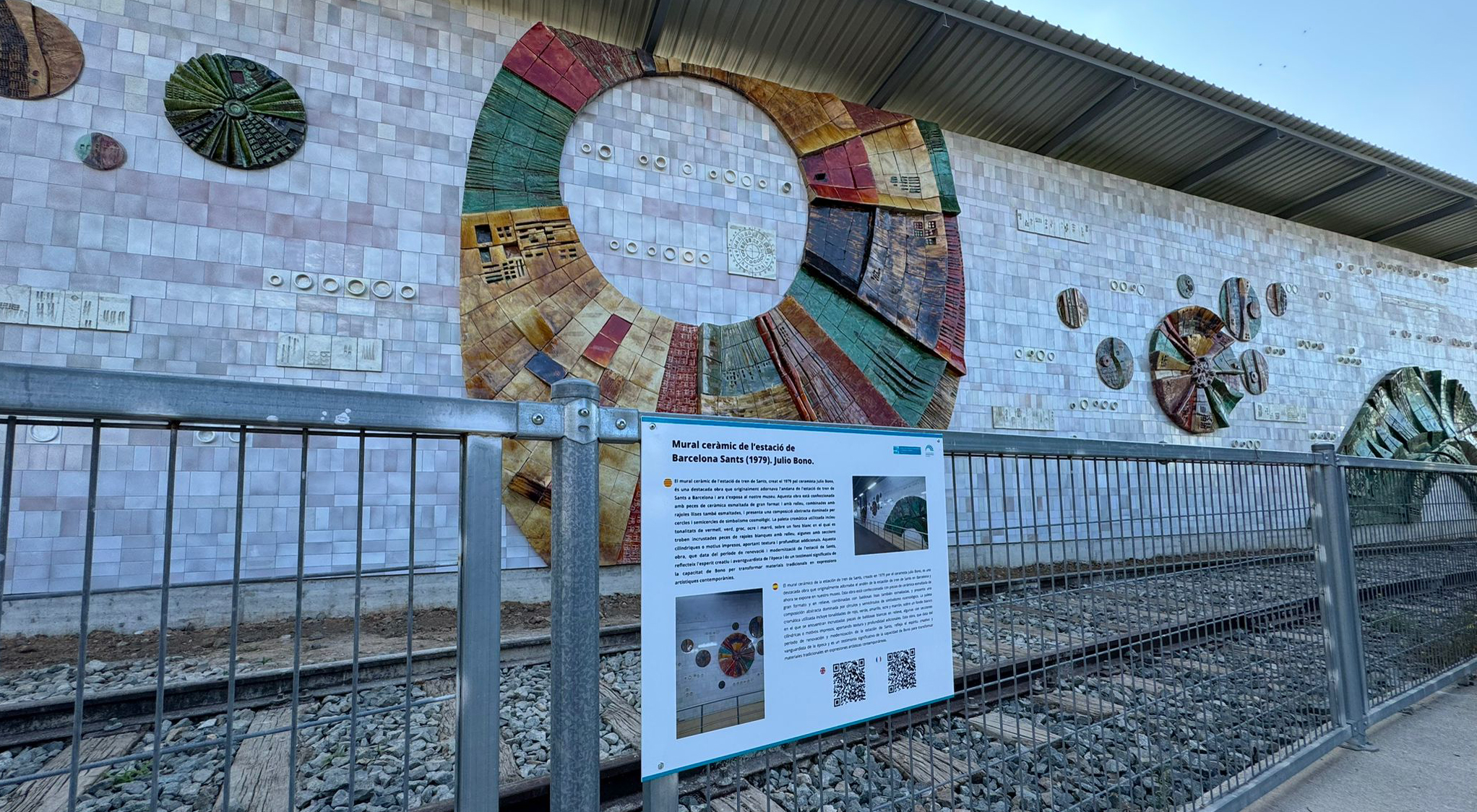 El Museu del Ferrocarril de Catalunya acoge el friso escultrico de Julio Bono Peris de la estacin de Sants
